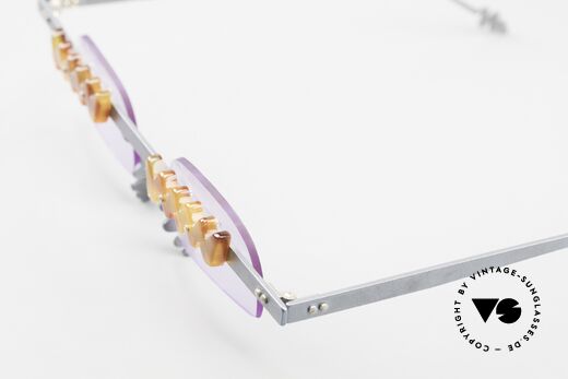 Theo Belgium Tita I 5 Fancy 90's Eyeglasses Titan, the fancy sun lenses are fixed with screws at the frame, Made for Men and Women