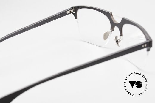 Lucas de Stael Minotaure Thin 15 Glasses With Leather Cover, the frame can be glazed as desired (progressive vision), Made for Men