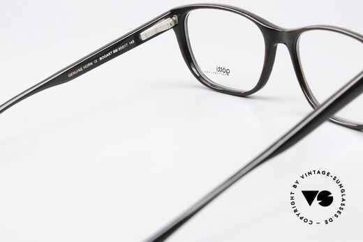 Götti Bogart Genuine Horn Eyeglasses, here for a fraction; the frame fits progressive vision, Made for Men and Women
