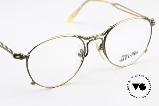 Jean Paul Gaultier 55-2177 Metallic Smoke Gold Frame, NO RETRO; but a precious old ORIGINAL in size 51/19, Made for Men and Women