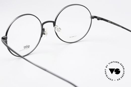 Götti August Round Titanium Glasses, the orig. DEMO lenses can be exchanged as desired, Made for Men and Women