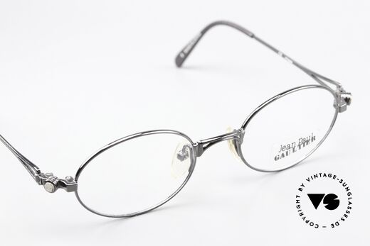 Jean Paul Gaultier 56-7202 Oval Frame Gunmetal Finish, NO retro glasses; a rare Jean Paul Gaultier ORIGINAL, Made for Men and Women Jean Paul Gaultier 56-7202 Oval Frame Gunmetal Finish, NO retro glasses; a rare Jean Paul Gaultier ORIGINAL, Made for Men and Women