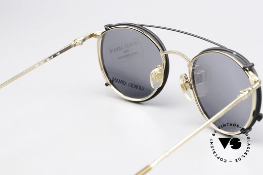 Giorgio Armani 132 80's Frame With Sun Clip, NO retro specs, but a unique 35 years old ORIGINAL!, Made for Men and Women