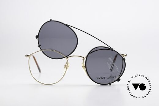 Giorgio Armani 132 53mm 80's Frame With Sun Clip, Size: medium, Made for Men and Women Giorgio Armani 132 53mm 80's Frame With Sun Clip, Size: medium, Made for Men and Women
