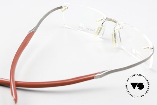 Tag Heuer 0302 Reflex Reflex Metallic Temples, unworn NOS; TITANIUM / red, MADE IN FRANCE, Made for Men