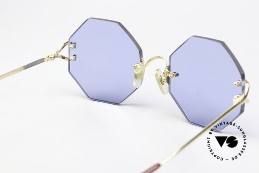 Cartier Rimless Octag One Of A Kind Customized, with new BLUE CR39 sun lenses; 100% UV protection, Made for Men and Women