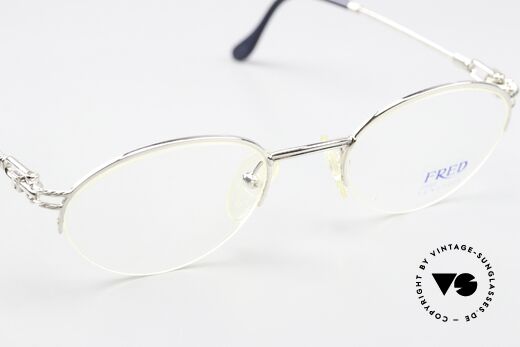 Fred Feroe - S Platinum Plated Eyewear, NO RETRO, but a rare vintage original in size 49/21, Made for Men and Women Fred Feroe - S Platinum Plated Eyewear, NO RETRO, but a rare vintage original in size 49/21, Made for Men and Women