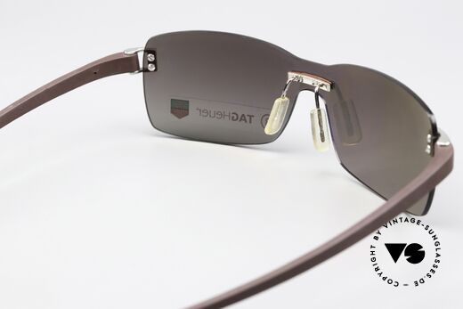 Tag Heuer 7505 Slightly Mirrored Shades, unworn NOS, brushed ruthenium, made in France, Made for Men and Women