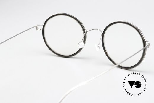 Lindberg Cameron 48 Air Titan Rim Round Frame Women Men, orig. Lindberg DEMO lenses can be replaced optionally, Made for Men and Women