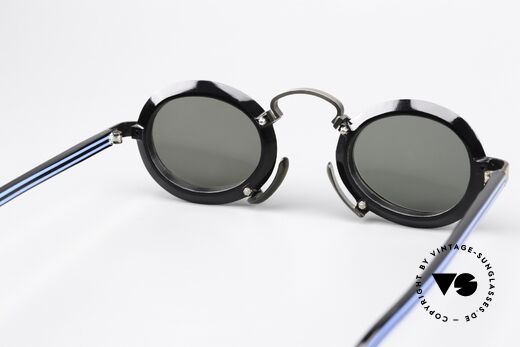 Jean Paul Gaultier 58-1273 Designer Shades 80's 90's, here is an unworn example in color 5 (blue and black), Made for Men and Women