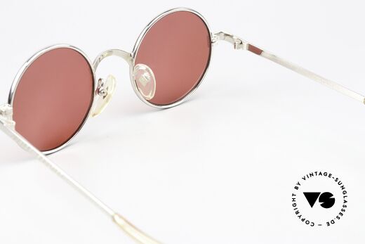 Jean Paul Gaultier 57-0173 Silver Chrome Blood Orange, new old stock NOS; true rarity and collector's item, Made for Men and Women