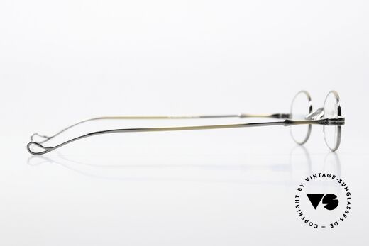 Lunor II 02 Small Frame In Antique Gold, Lunor mod. "02" is also playfully called as "lying ton", Made for Men and Women