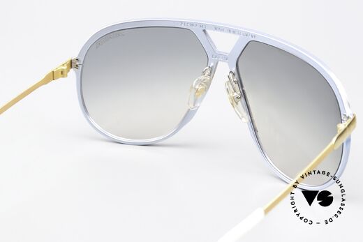 Alpina M1 Baby-Blue Metallic & Gold, NO RETRO SUNGLASSES; a 35 year old original, Made for Men and Women