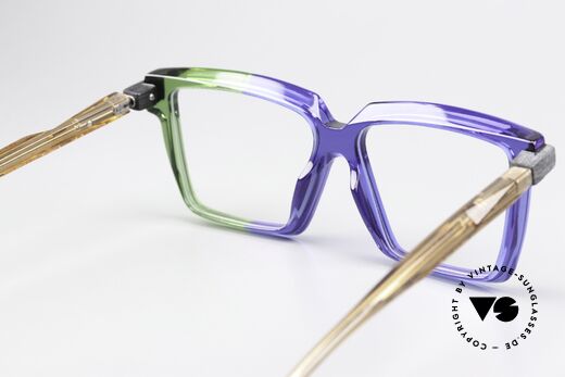 Piero Massaro 915 Designer Frame Blue Green, unworn model from the 2017 collection + PM case, Made for Women