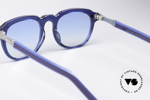 Jean Paul Gaultier 57-1071 Glasses With Fashion History, blue gradient sun lenses with 100% UV protection, Made for Men and Women