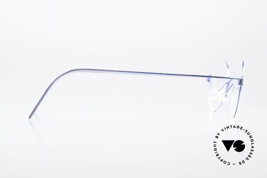 Lindberg Corona 42 Air Titan Rim Round Specs Blue Metallic, simple & strong frame: free from screws, rivets & welds, Made for Men and Women