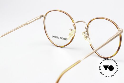Giorgio Armani 145 Vintage 80's Panto Glasses, unworn NOS vintage rarity with flexible spring hinges, Made for Men