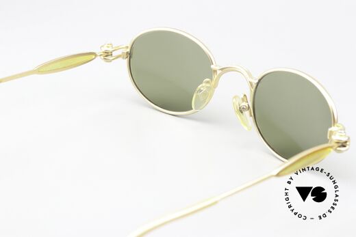 Jean Paul Gaultier 56-7113 Matte Gold Green Shades, Size: small, Made for Men and Women