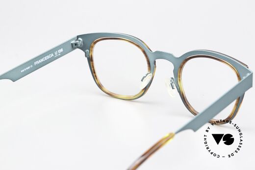 Anne Et Valentin Francesca Petrol Metallic Tortoise, UNWORN, single item from 2014, made in France, Made for Women