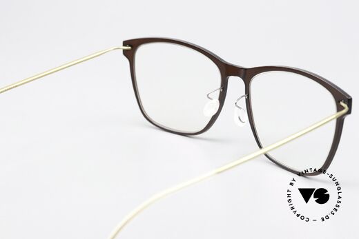 Lindberg 6525 NOW Size 52mm Brown And Gold, unworn designer piece with original Lindberg case, Made for Women