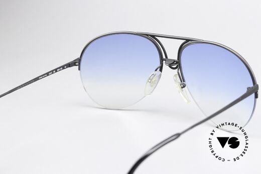 Porsche 5627 Semi Rimless 90's Shades, blue-gradient sun lenses for 100% UV protection, Made for Men