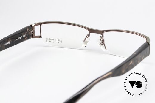 Alain Mikli AL0867 Titanium Designer Eyewear, lens height 27mm = no varifocal (reading specs), Made for Men