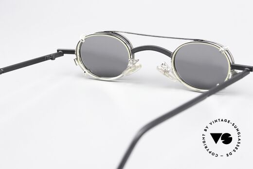 Christian Roth 2505 Oval Frame Silver Clip On, the SMALL frame is perfect for strong prescriptions, Made for Men and Women