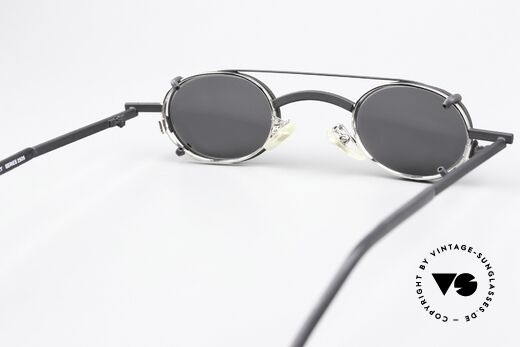 Christian Roth 2505 Oval Frame Black Clip On, the SMALL frame is perfect for strong prescriptions, Made for Men and Women