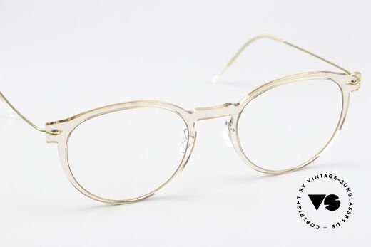Lindberg 6603 NOW Frame Crystal Clear Gold, unworn designer piece with original Lindberg case, Made for Women