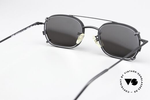 Christian Roth 2404 Square Eyewear Clip On, very functional (progressive lenses) & sun protection, Made for Men and Women
