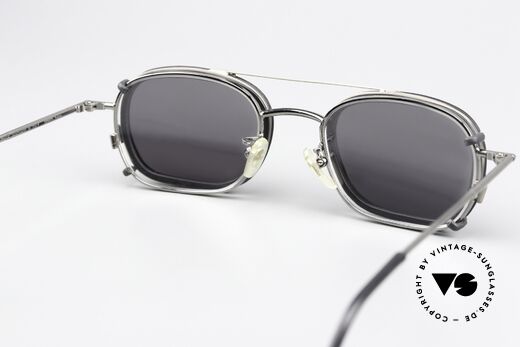 Christian Roth 2404 Gunmetal With Clip On, very functional (progressive lenses) & sun protection, Made for Men and Women