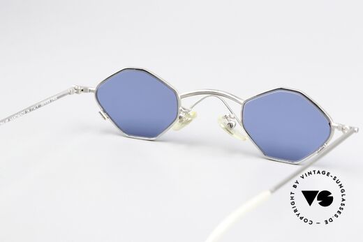 Christian Roth 2402 Octag Sunglasses Silver, the SMALL frame is perfect for strong prescriptions, Made for Men and Women