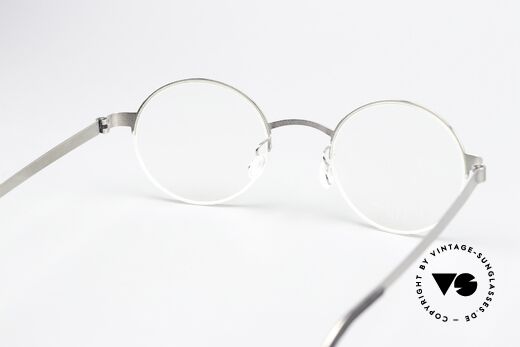 Lindberg 7413 Strip Titanium Round Nylor Frame Silver, orig. DEMO lenses can be replaced with prescriptions, Made for Men and Women