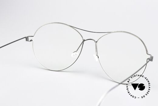Lindberg April Air Titan Rim Matt Black Titanium Frame, simple & strong frame: free from screws, rivets & welds, Made for Women