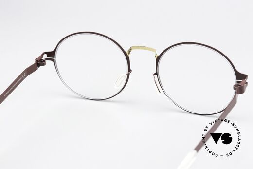 Mykita Ninni Round Frame Burgundy Gold, flexible frame can be glazed as desired (optical / sun), Made for Men and Women
