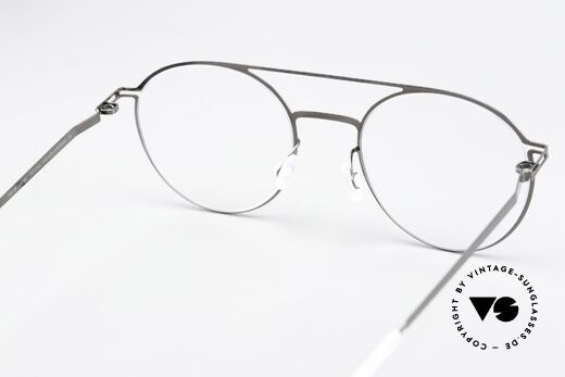 Mykita Kjell Round Frame Shiny Graphite, innovative flexible frame construction in medium size, Made for Men and Women