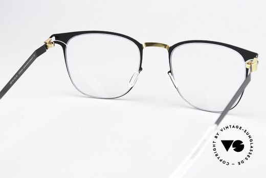 Mykita Thabani Square Frame Black Gold, flexible frame can be glazed as desired (optical / sun), Made for Men and Women