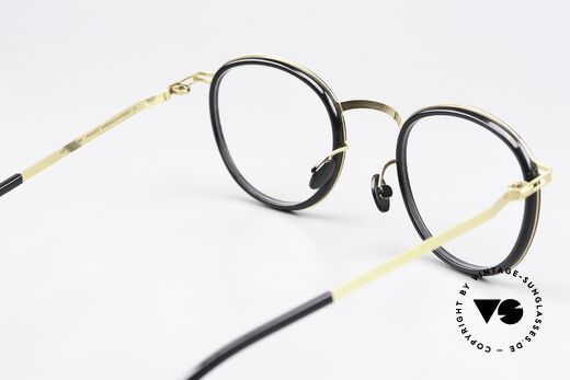 Mykita Antti Panto Glasses Black Gold, frame can be glazed with prescriptions or sun lenses, Made for Men and Women