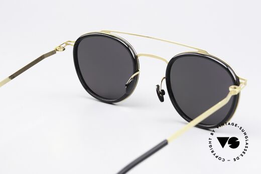 Mykita Olli Panto Sunglasses Black Gold, lenses (100% UV) could be replaced with prescriptions, Made for Men and Women
