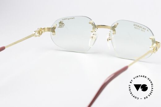 Machiavelli 14-302 Gold-Plated Glasses Rimless, unworn 80's single item with orig. Machiavelli case, Made for Men and Women
