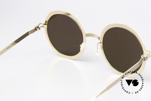 Mykita Studio 6.3 XXL Shades Gold Mirrored, really interesting, unworn designer piece with case, Made for Women
