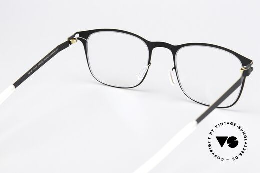 Mykita Kai Metal Frame Black Gold Edges, frame can be glazed optionally (optical / sun lenses), Made for Men and Women