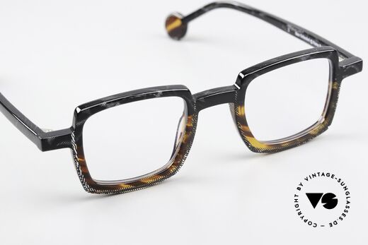 Theo Belgium Schaukel Acetate Frame Square Unisex, the frame can be glazed with progressive lenses, Made for Men and Women