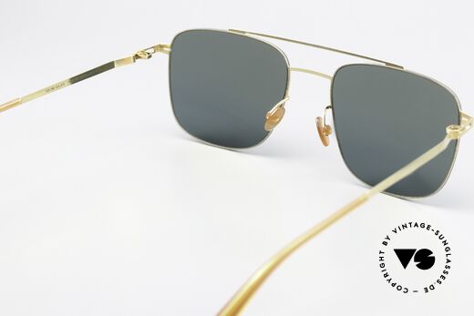 Mykita Yuuto Square Sunglasses Gold, sun lenses (100% UV) could be replaced with opticals, Made for Men