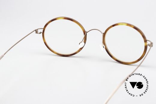 Lindberg Cameron 46 Air Titan Rim Round Frame Bronze Tortoise, orig. Lindberg DEMO lenses can be replaced optionally, Made for Men and Women