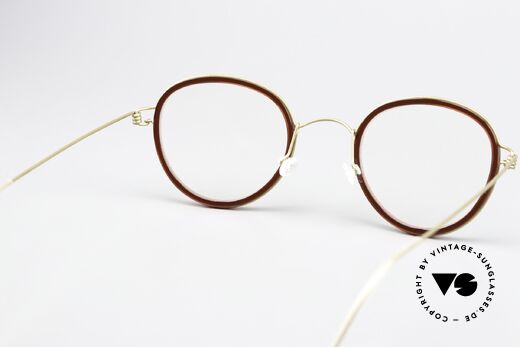 Lindberg Jackie 46 Air Titan Rim Ladies Glasses Ruby Colored, orig. Lindberg DEMO lenses can be replaced optionally, Made for Women