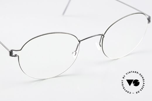 Lindberg Morten Air Titan Rim Panto Frame Unisex Black, orig. Lindberg DEMO lenses can be replaced optionally, Made for Men and Women