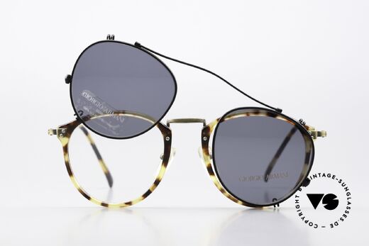 Giorgio Armani 318 Panto Glasses With Clip-On, Size: medium, Made for Men Giorgio Armani 318 Panto Glasses With Clip-On, Size: medium, Made for Men