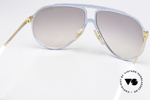 Alpina M1 Iconic West Germany Shades, blue-metallic, gold-plated cover & Alpina sun lenses, Made for Men and Women