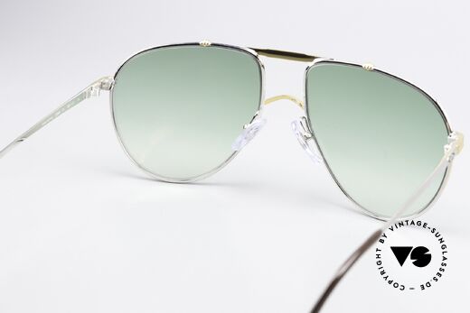 Christian Dior 2248 XL 80's Aviator Sunglasses, green-gradient CR39 sun lenses (100% UV protection), Made for Men